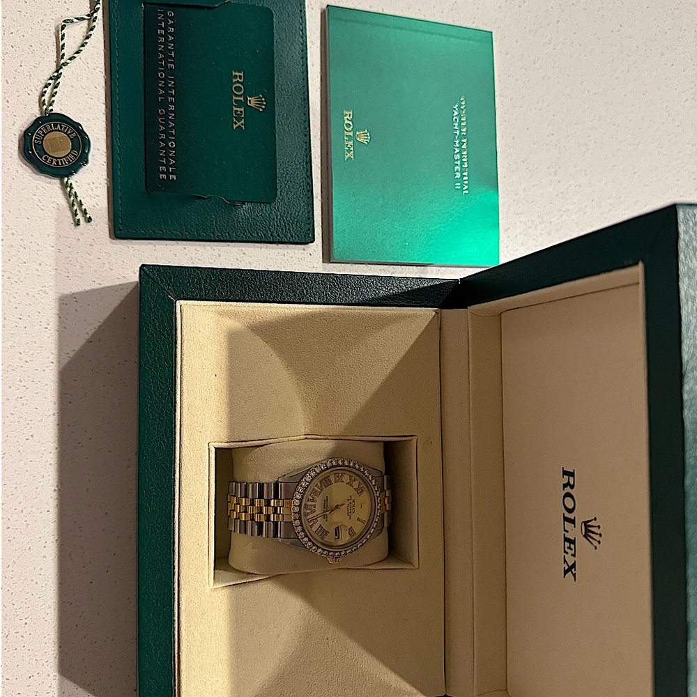 Ladies Two-Tone Rolex Datejust 36mm watch with box and papers, mint condition